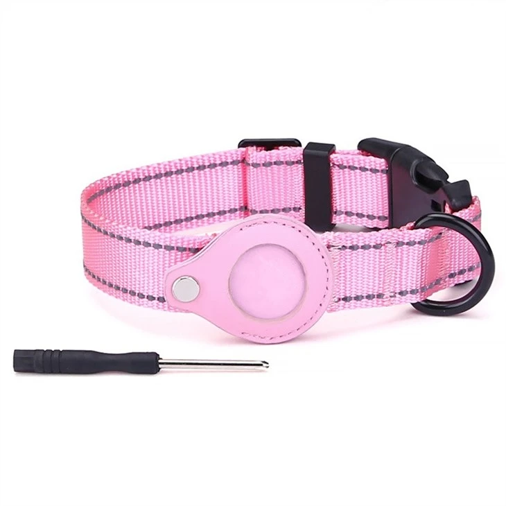 Customization Pet Nylon Collar with Air Tag